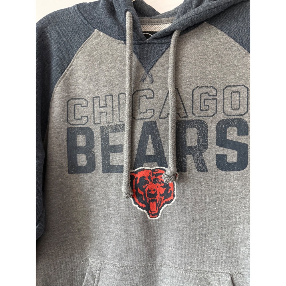 Chicago Bears Hoodie Sweatshirt Blue Gray 2-toned Pullover '47 Size Small NFL